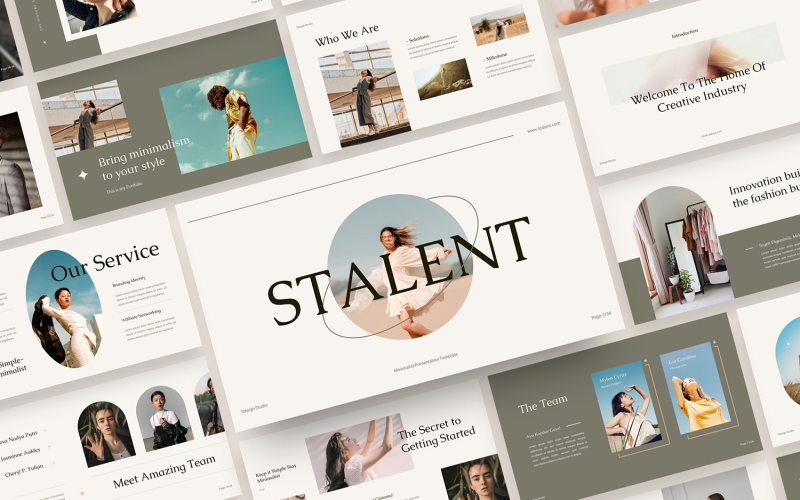 stalent minimalist powerpoint template original