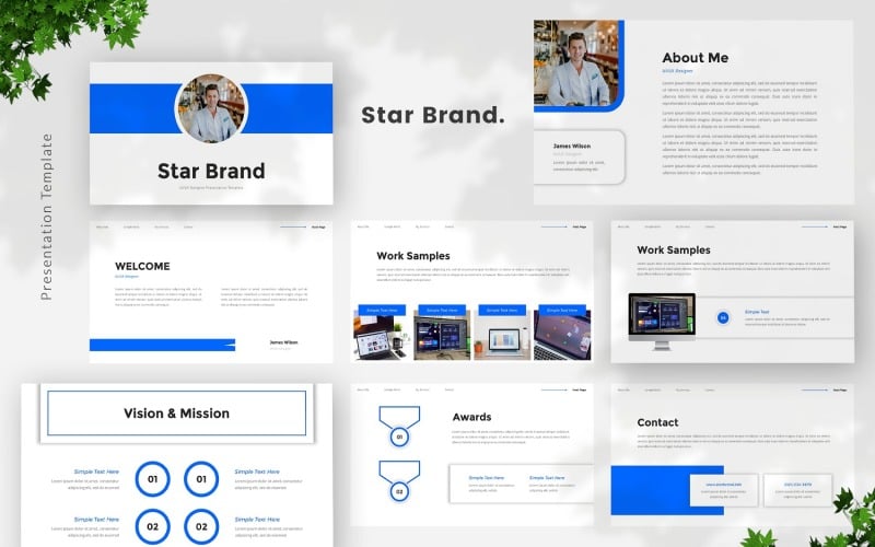 star brand uiux designer powerpoint template original