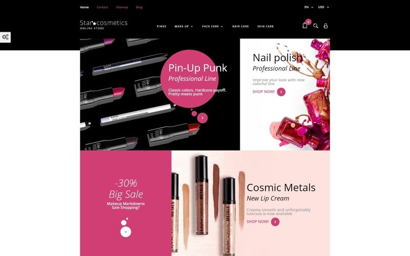 star cosmetics beauty items responsive prestashop theme original