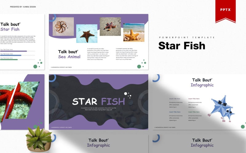 star fish powerpoint template original
