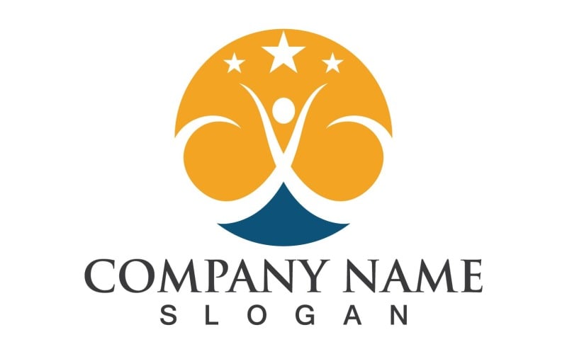 star people success business logo v original