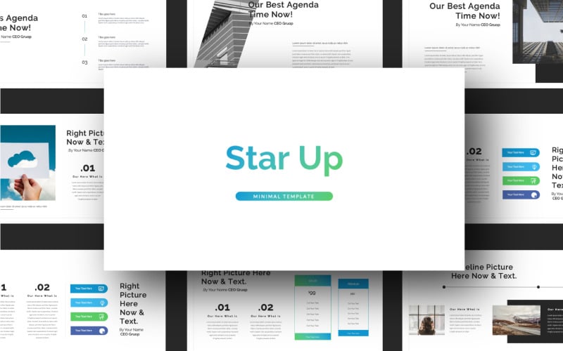 star up presentation powerpoint template original