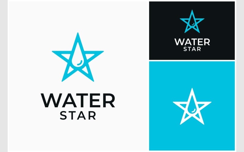 star water drop modern logo original