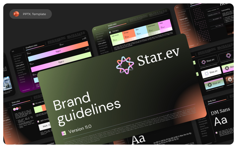 starev brand guidelines powerpoint presentation template original