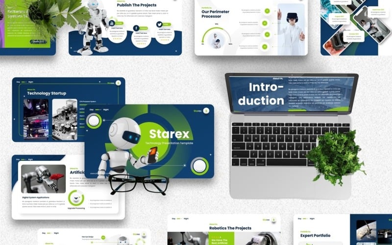 starex technology powerpoint template original