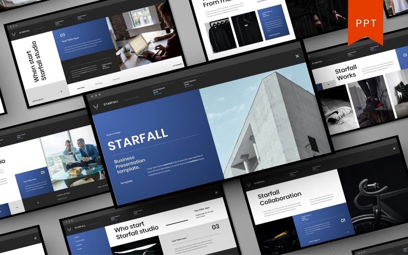 starfall business powerpoint template original