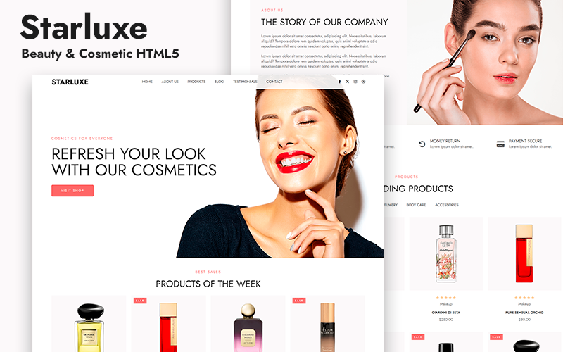 starluxe beauty amp cosmetic html landing page original