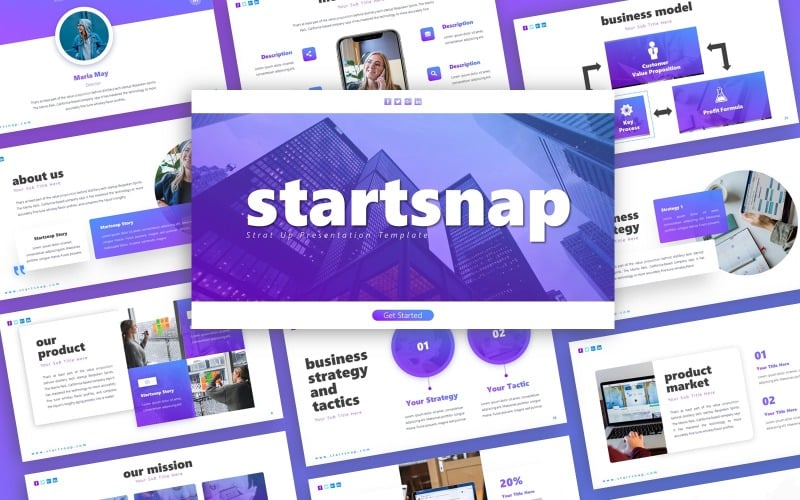 starsnap strat up presentation powerpoint template original