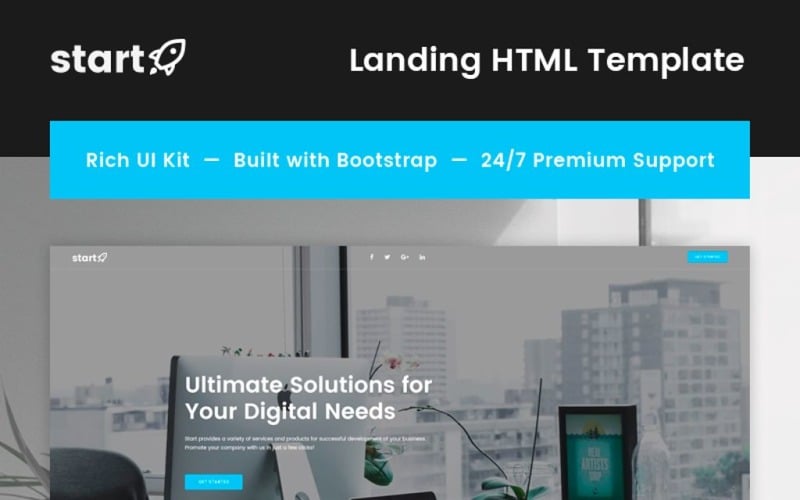 start consulting landing page template original