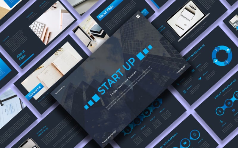 start up design powerpoint template original