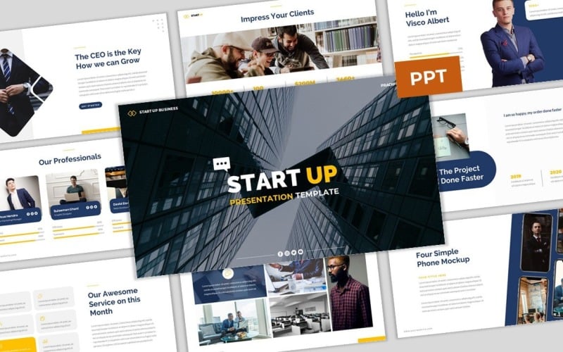 start up powerpoint template original
