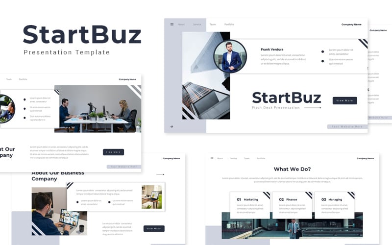 startbuz pitch deck powerpoint template original