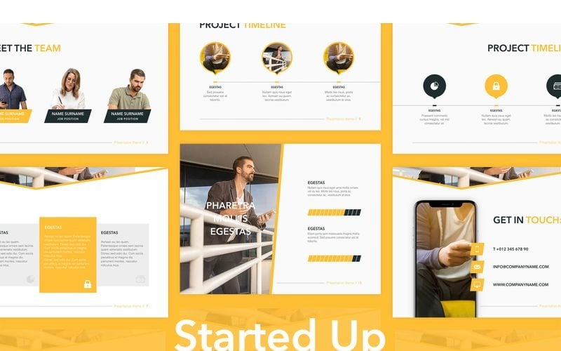 started up powerpoint template original