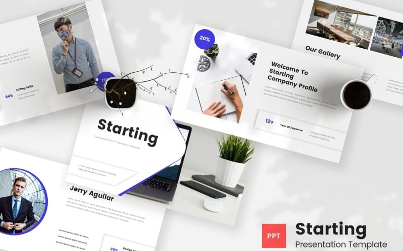 starting company profile powerpoint template original
