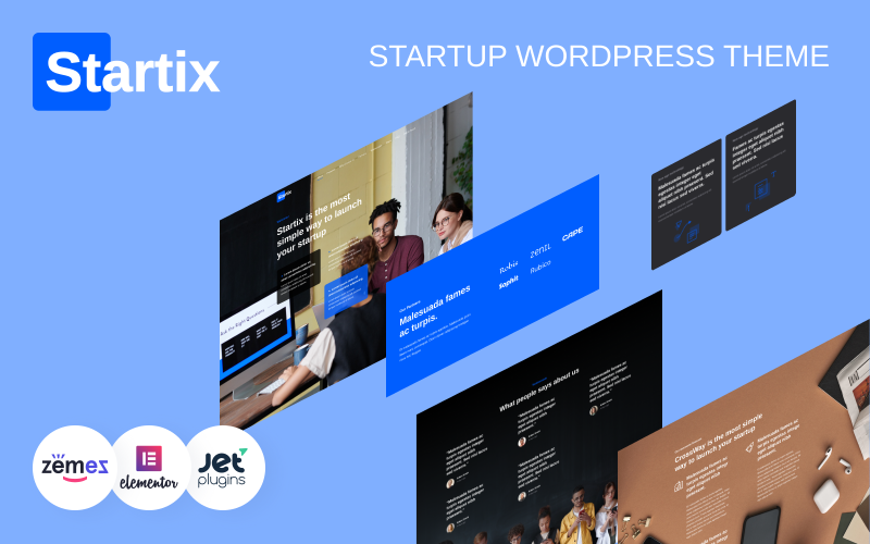 startix modern one page wordpress theme for startup wordpress theme original