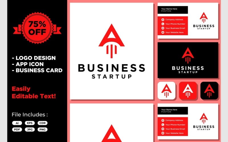 startup arrow success growth logo original