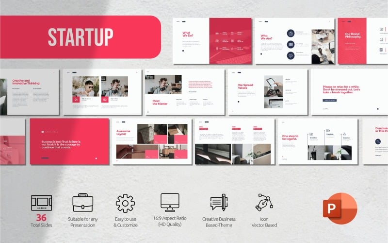 startup business presentation powerpoint template original