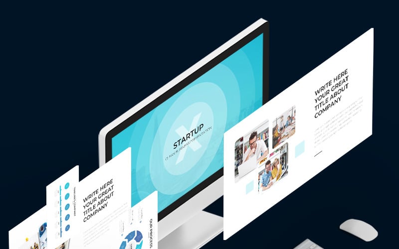 startup clean business powerpoint template original