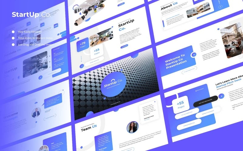 startup co business startup pitch deck powerpoint template original