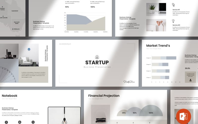 startup layout powerpoint presentation template original