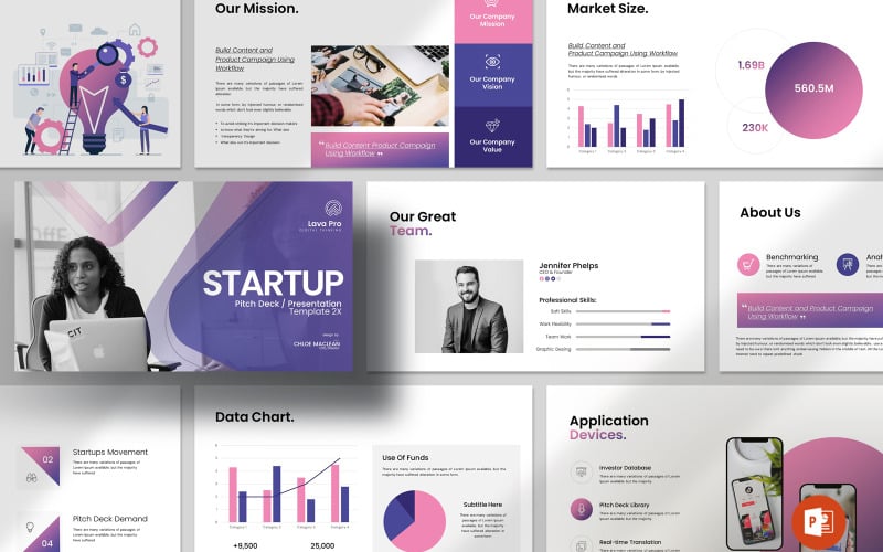 startup pitch deck presentation template original