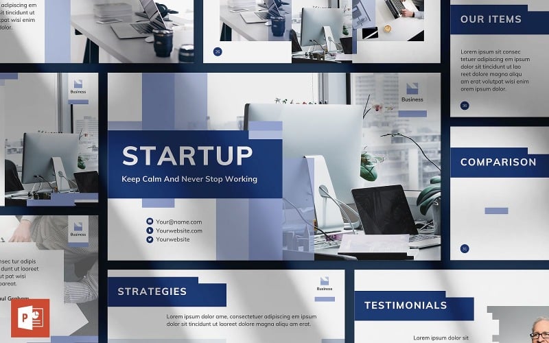 startup presentation powerpoint template original