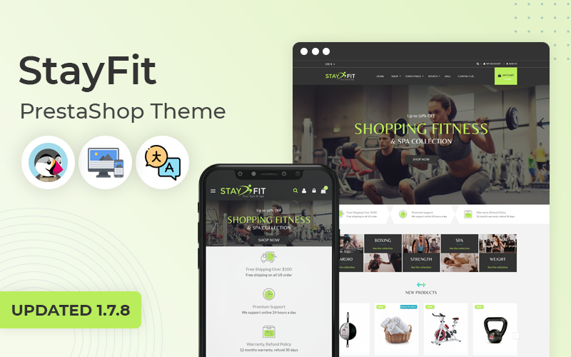 stayfit gym amp spa responsive prestashop theme original