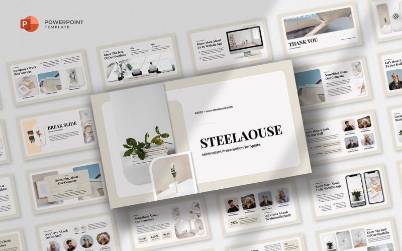 steelaouse minimalist powerpoint template original