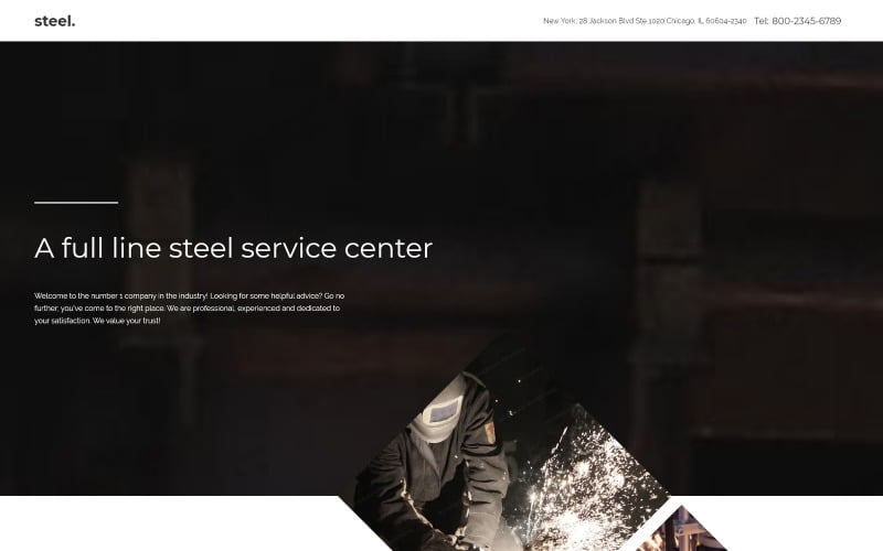 steelworks landing page template original