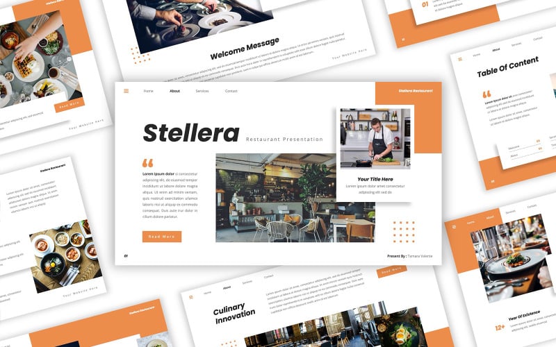 stellera restaurant powerpoint template original