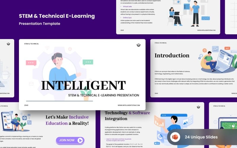 stem and technical e learning presentation powerpoint original