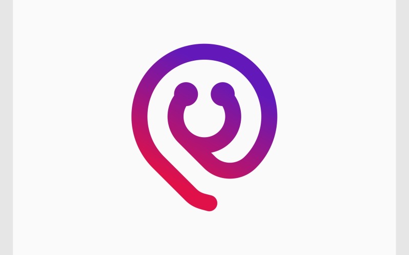 stethoscope pin map icon logo original