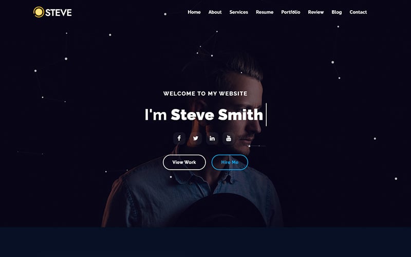 steve personal portfolio responsive landing page template original