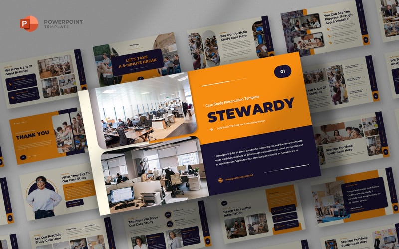 stewardy case study powerpoint template original