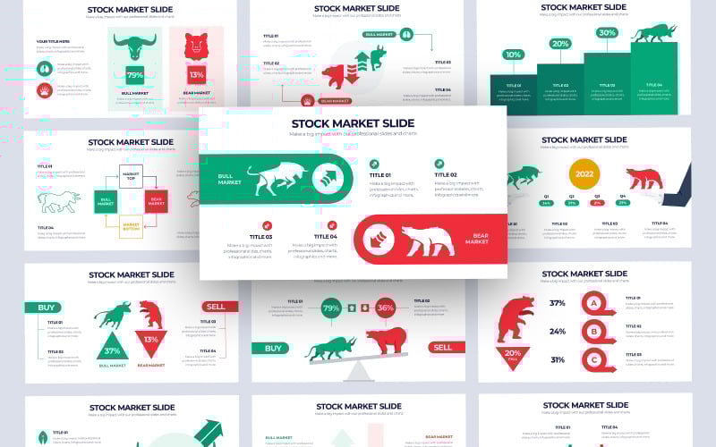 stock market infographic powerpoint template original