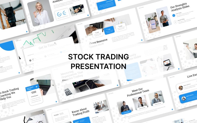 stock trading powerpoint template presentation original