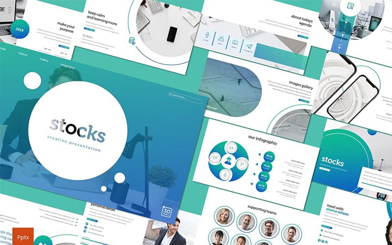 stocks powerpoint template original