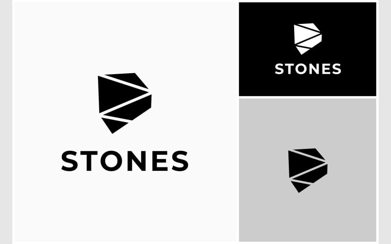 stone rock geometric simple logo original