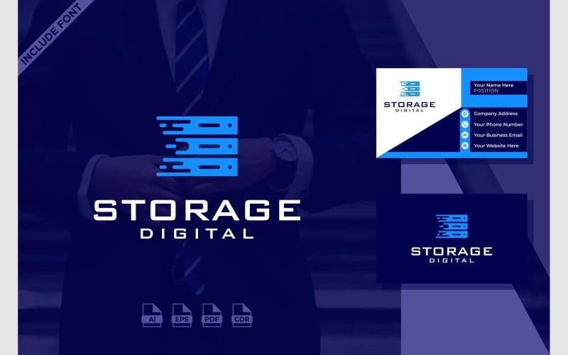 storage server database digital technology logo original
