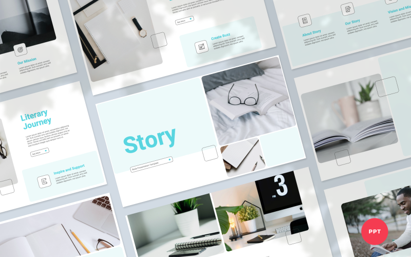 story book presentation powerpoint template original