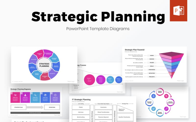 strategic planning powerpoint template diagrams original