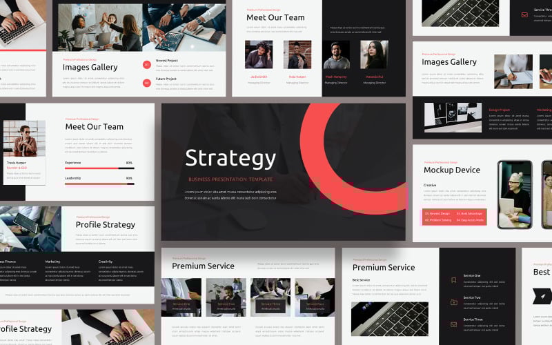 strategy business powerpoint template original