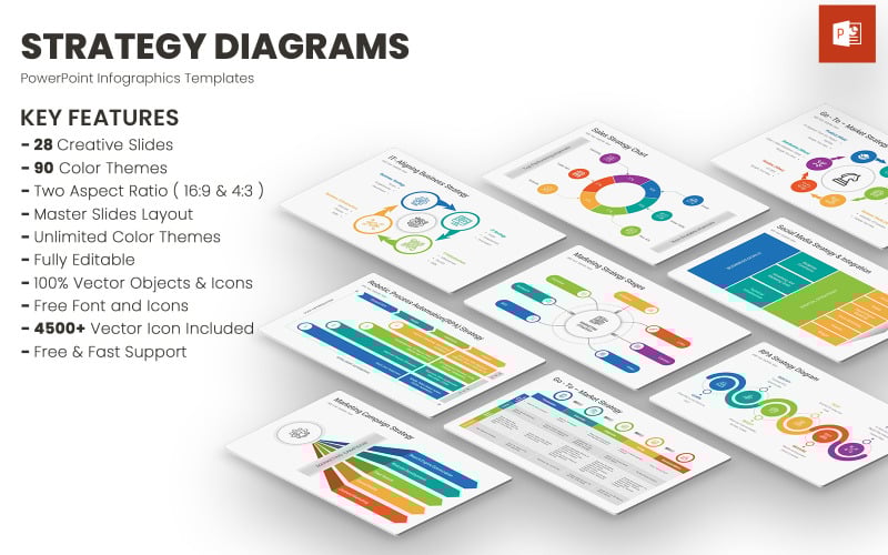 strategy diagrams powerpoint templates original