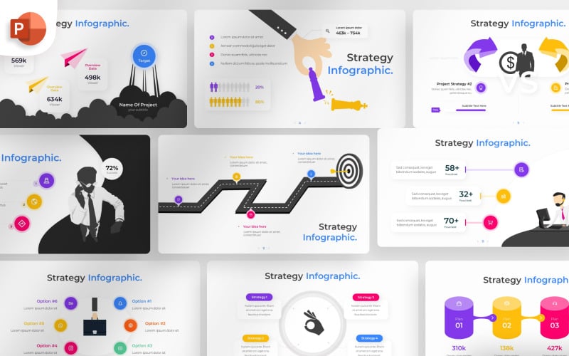 strategy powerpoint infographic template original