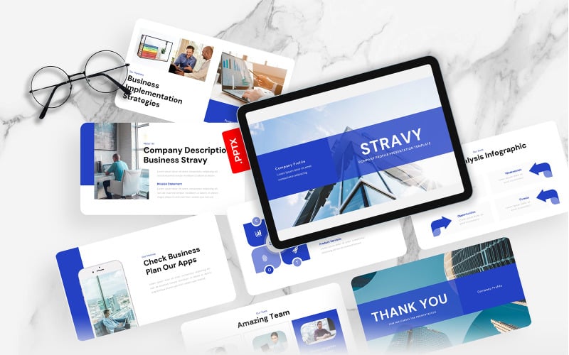 stravy company profile powerpoint template original