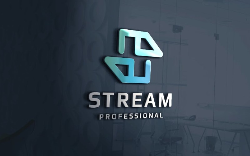 stream letter s professional logo original