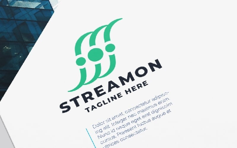 streamon letter s pro logo template original