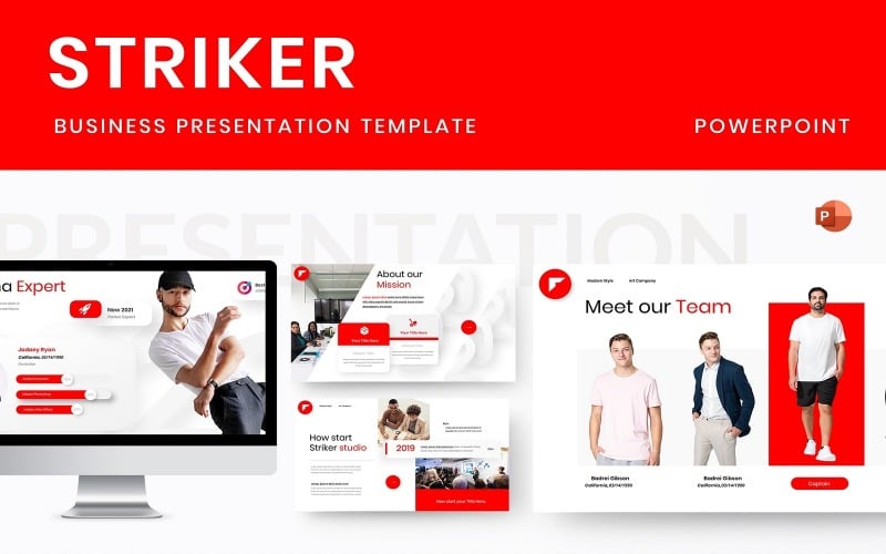 striker busines powerpoint template original