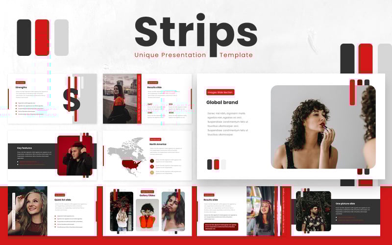 strips powerpoint presentation template original