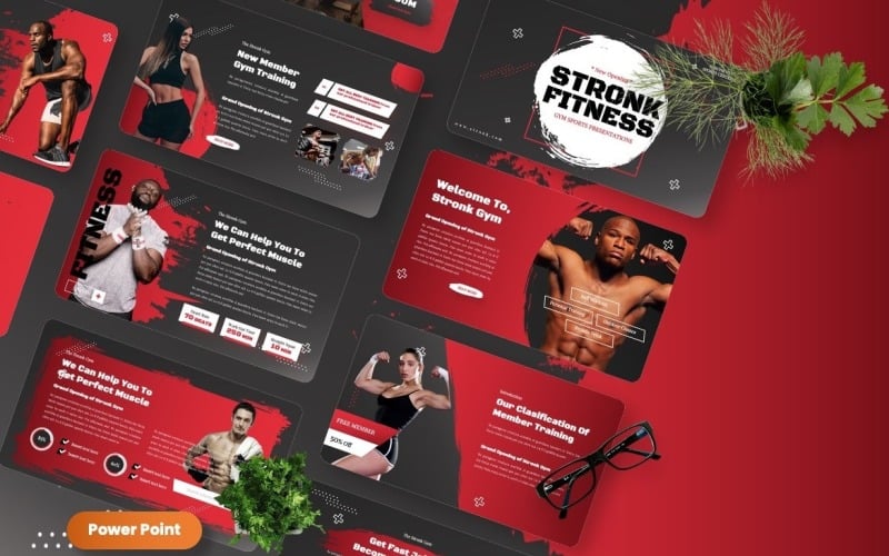stronk gym sports powerpoint templates original